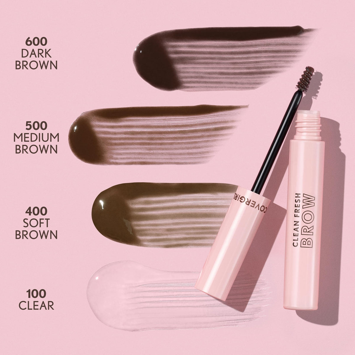 COVERGIRL tube next to a hand to show 0.18 oz compact size and portability
