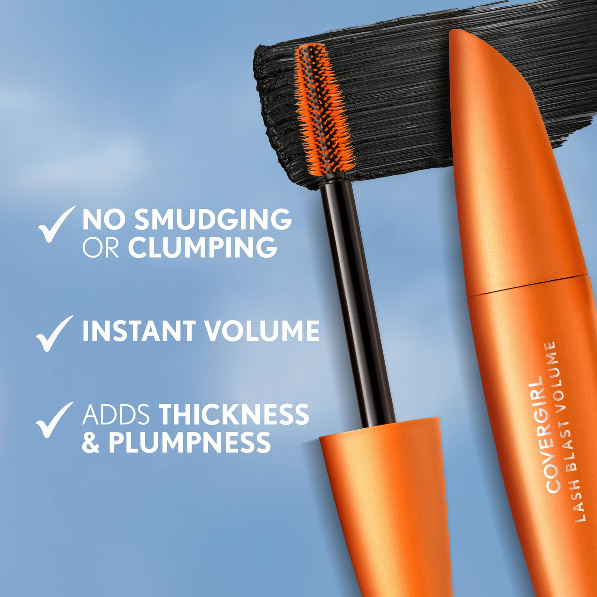COVERGIRL products in hand for scale showing true size and travel-friendly benefit