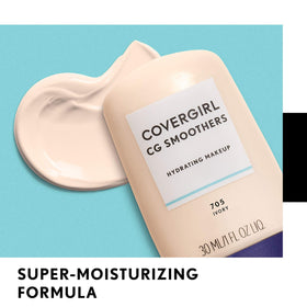 COVERGIRL pump and cap detail highlighting controlled dispensing benefit
