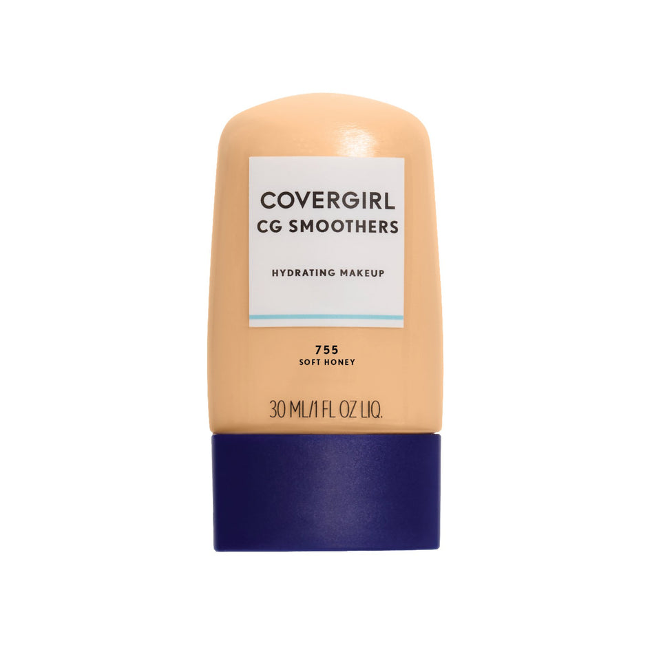 COVERGIRL front bottle image showing Soft Honey shade and easy-pour cap for quick application
