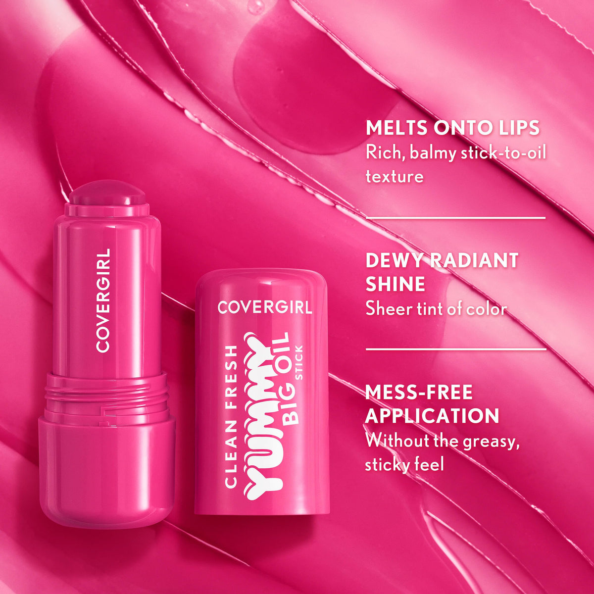 COVERGIRL ingredient label showing oils and squalane for nourishing hydration benefit