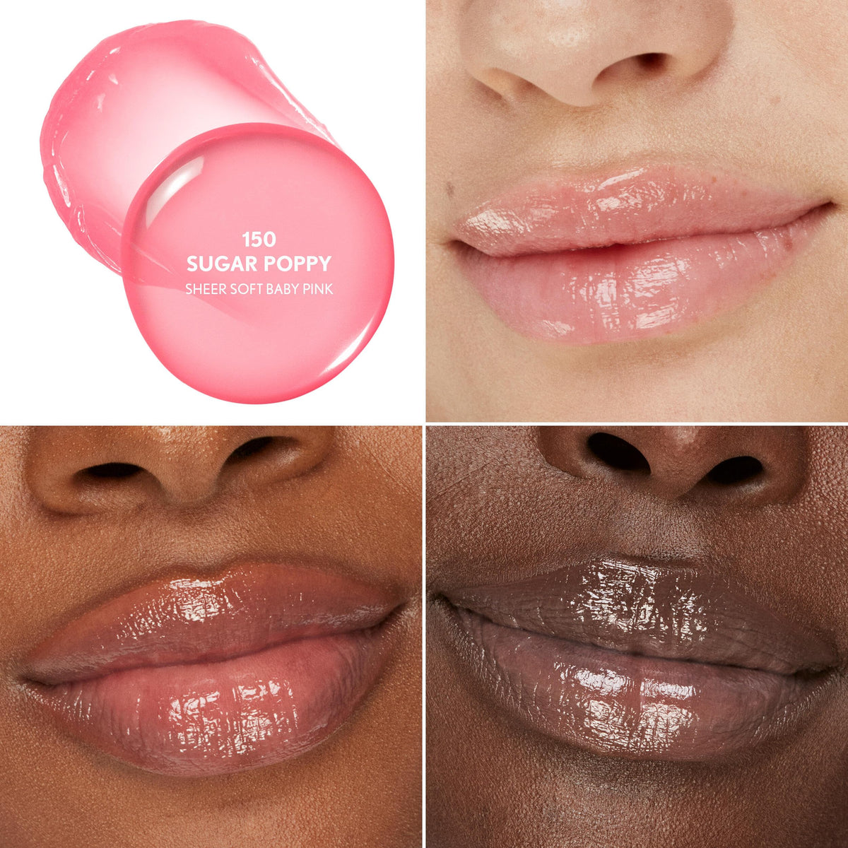 COVERGIRL lip oil stick texture close-up highlighting rich stick-to-oil glide