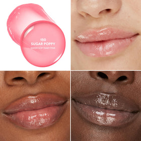 COVERGIRL lip oil stick texture close-up highlighting rich stick-to-oil glide
