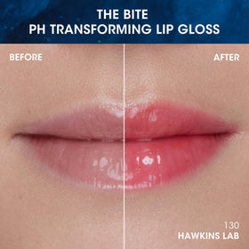COVERGIRL Hawkins Lab closeup on lips revealing glossy pink finish and shine