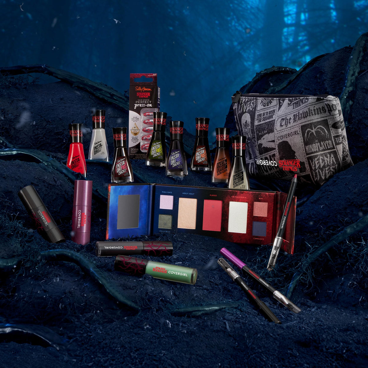 COVERGIRL Hawkins Lab applied on model for wearable, customized pink color payoff
