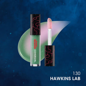 COVERGIRL Hawkins Lab gloss wand open displaying plush applicator for precise coverage
