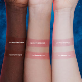 COVERGIRL Hawkins Lab texture close-up highlighting shimmer particles and smooth formula