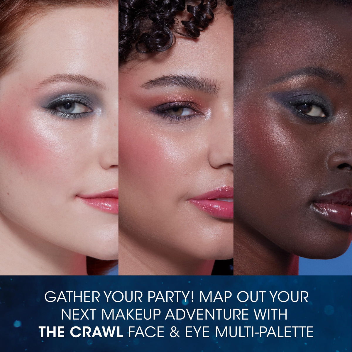 COVERGIRL close-up of textured pans showing pigment payoff and blendability