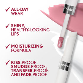 COVERGIRL topcoat texture detail highlighting glossy finish and added moisture