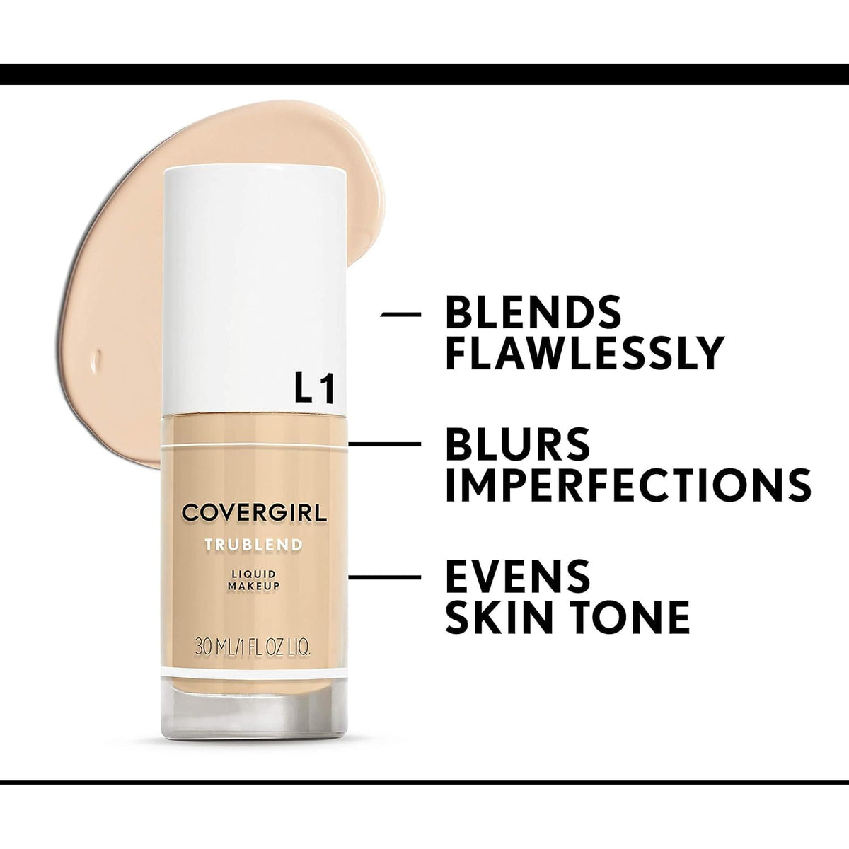 COVERGIRL applied with sponge showing even blend benefit