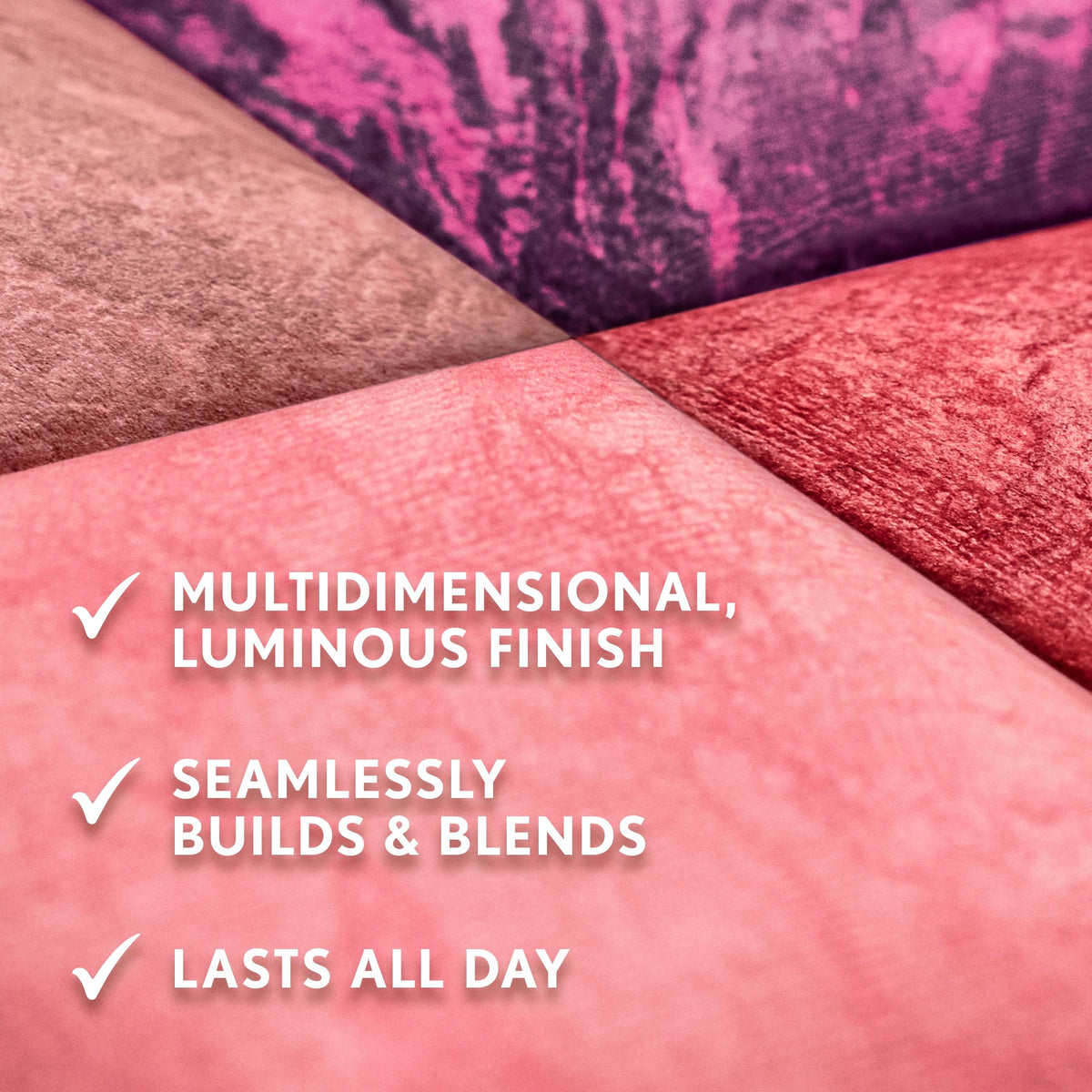 COVERGIRL marbled swirl close-up highlighting dual shades and multidimensional glow