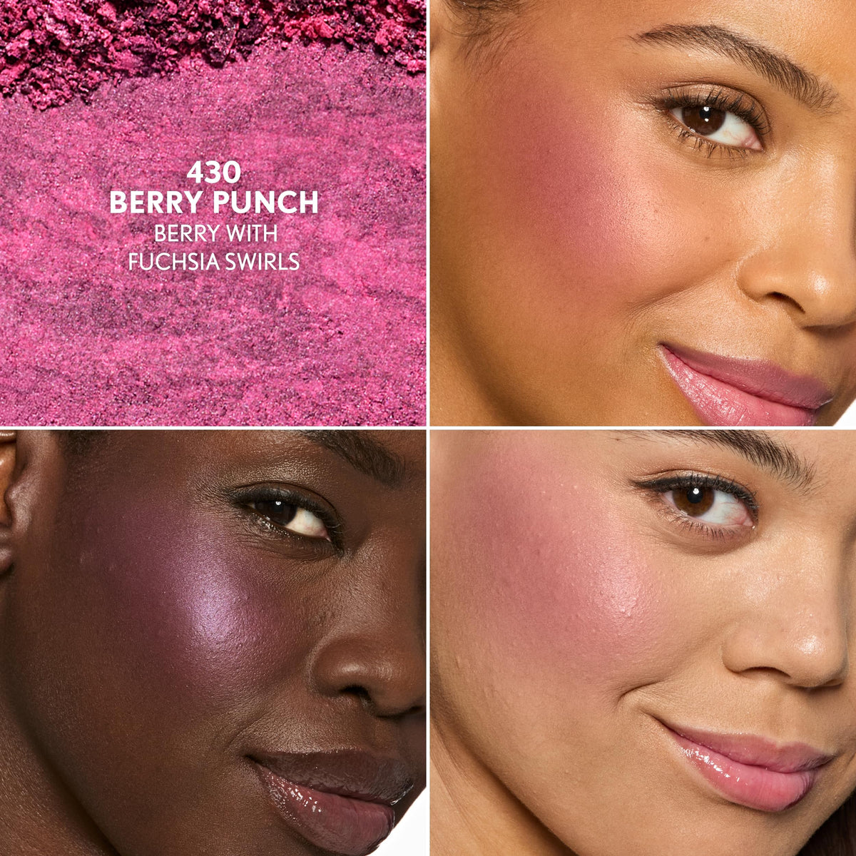 COVERGIRL open pan texture close-up showing suede finish and blendability benefit