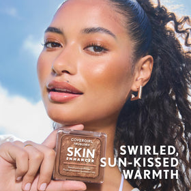 COVERGIRL TruBlend bronzer texture macro showing soft suede finish for seamless blend