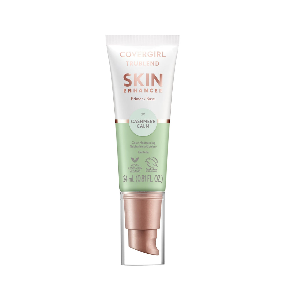 COVERGIRL TruBlend Cashmere Calm tube front view showing packaging and size