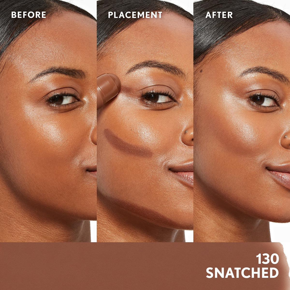 COVERGIRL being applied to cheek demonstrates contour placement and natural sculpt benefit