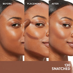 COVERGIRL being applied to cheek demonstrates contour placement and natural sculpt benefit