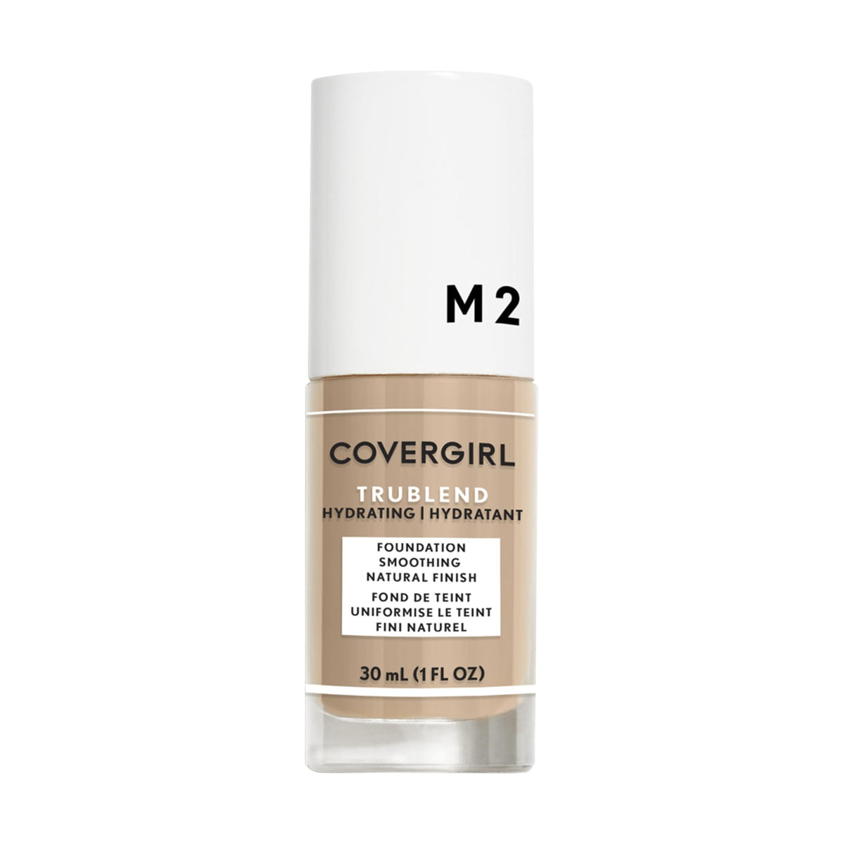 COVERGIRL front bottle showing label and natural finish benefit