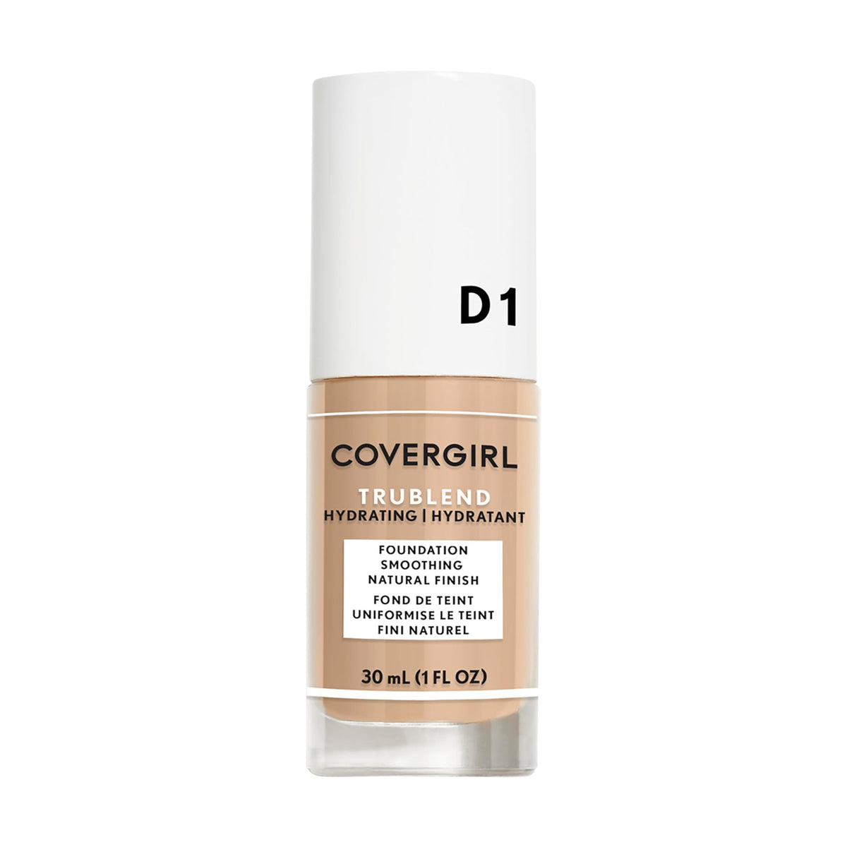 COVERGIRL truBlend front bottle showing label and shade for easy selection