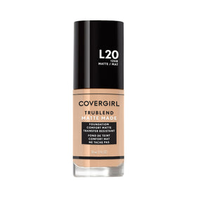COVERGIRL TruBlend Matte Made front bottle showing label and compact design, easy storage