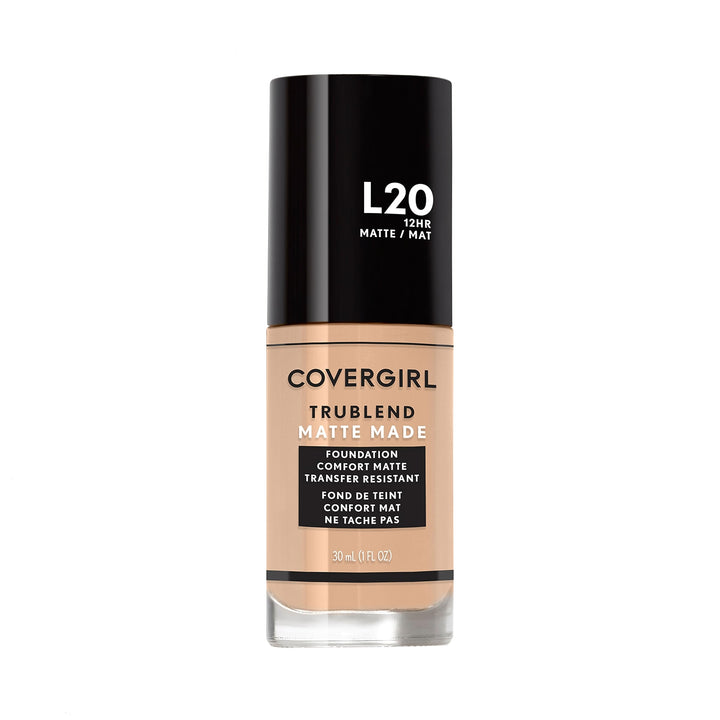 COVERGIRL TruBlend Matte Made front bottle showing label and compact design, easy storage