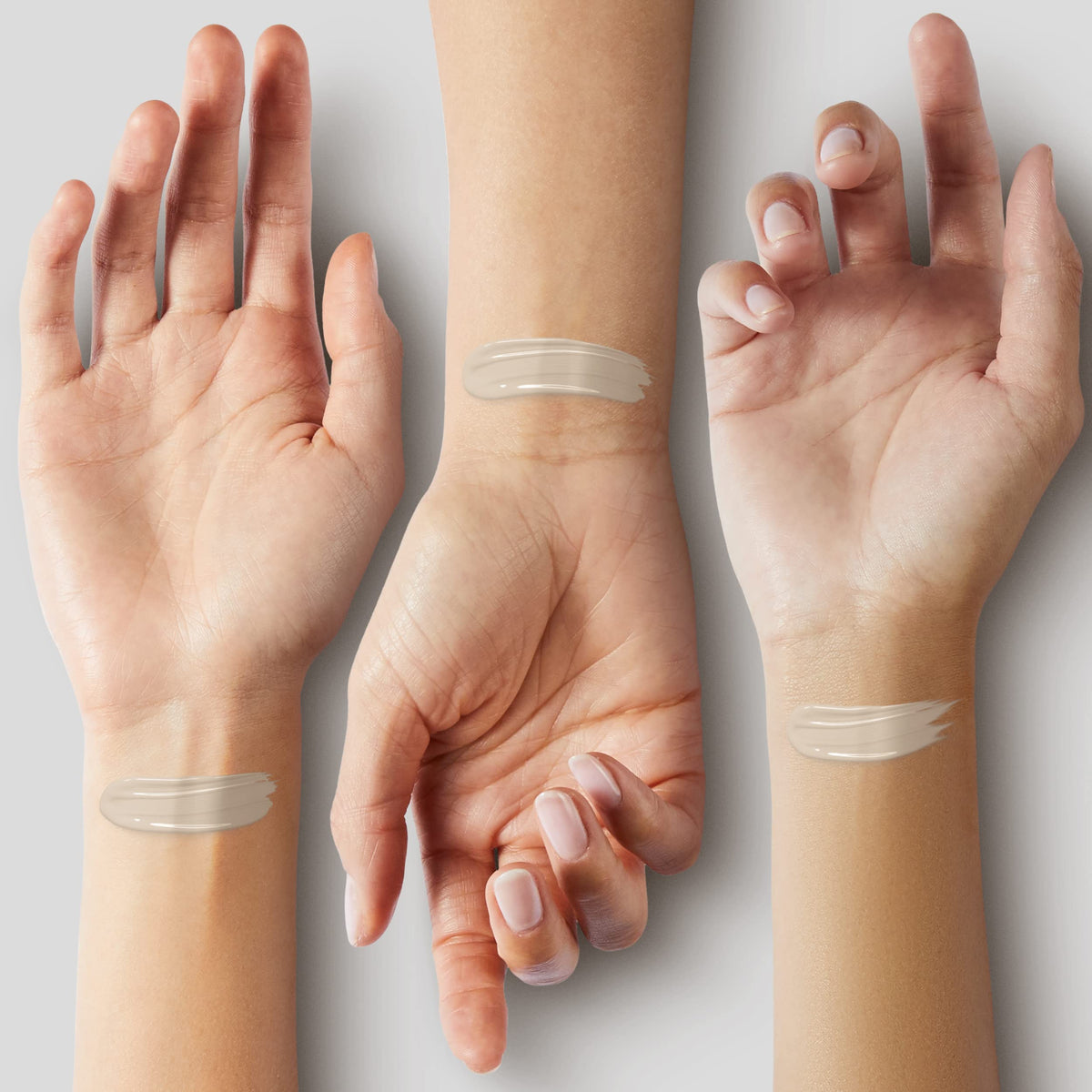 COVERGIRL TruBlend Matte Made swatch on arm illustrating Light Ivory match and natural look