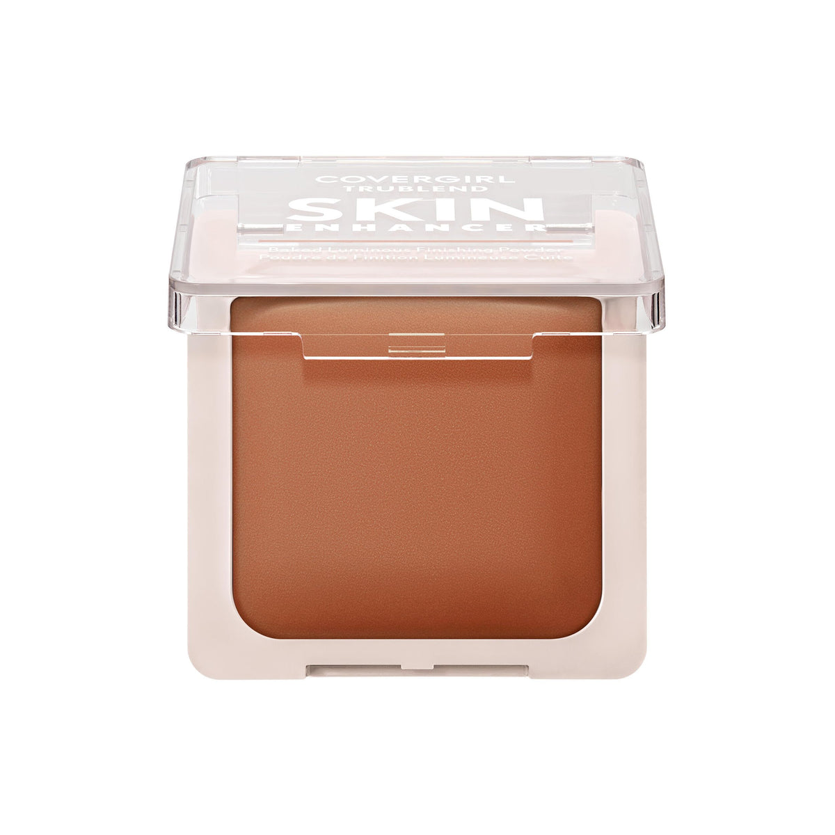 COVERGIRL open powder pan close-up showing baked surface and soft suede finish
