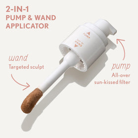 COVERGIRL TruBlend serum texture on fingertip showing lightweight, blendable glow