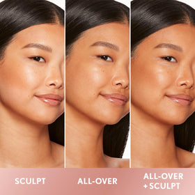 COVERGIRL swatches of shade 40 Medium illustrating buildable warmth