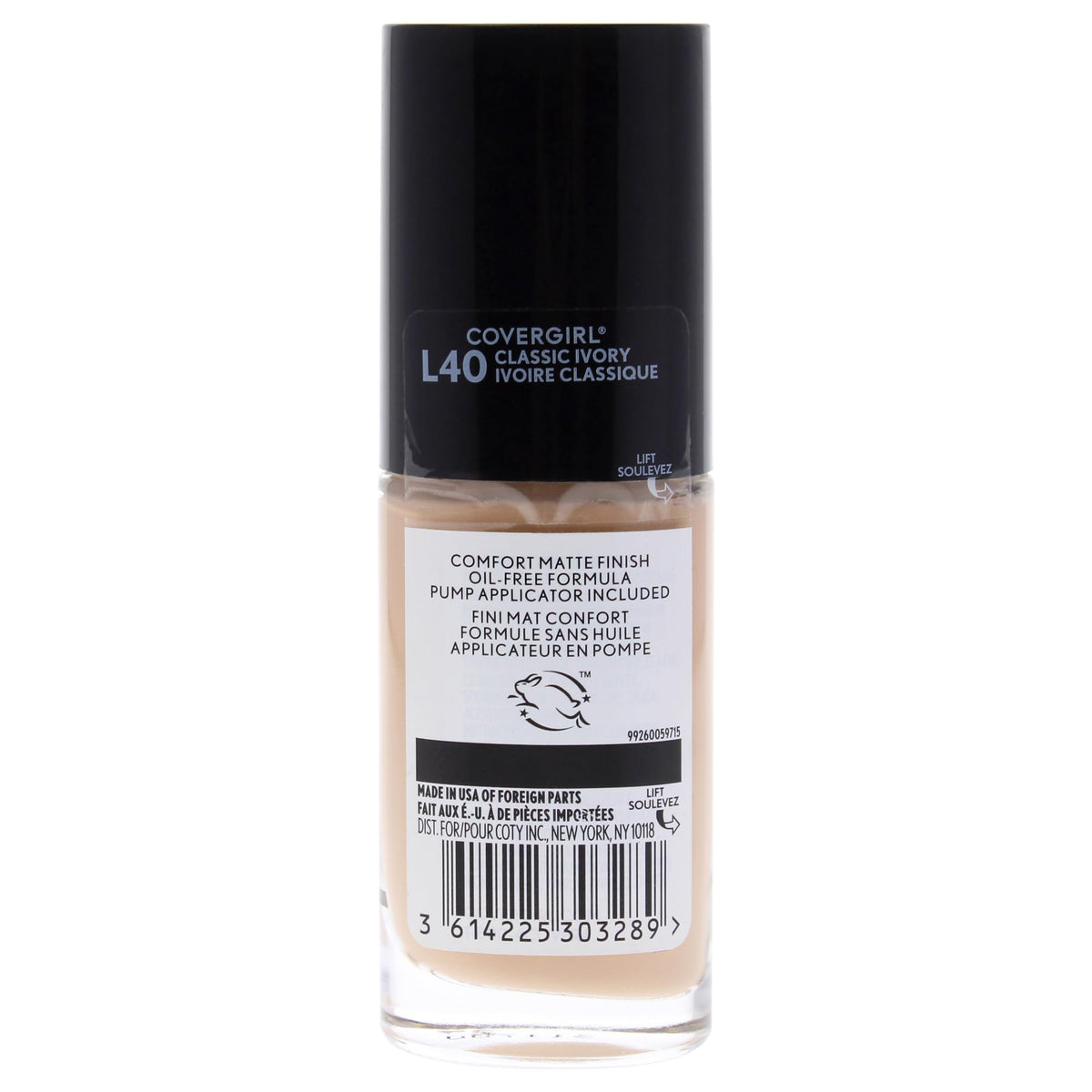 COVERGIRL close-up of foundation texture and drops showing smooth blendability and oil control benefit