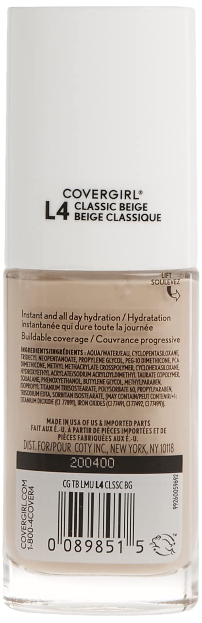 COVERGIRL close-up of pump and liquid texture highlighting smooth, blendable formula