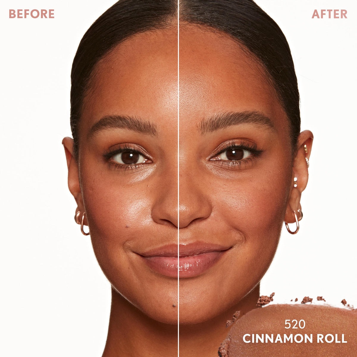 COVERGIRL swatch on skin showing texture smoothing and natural luminous effect