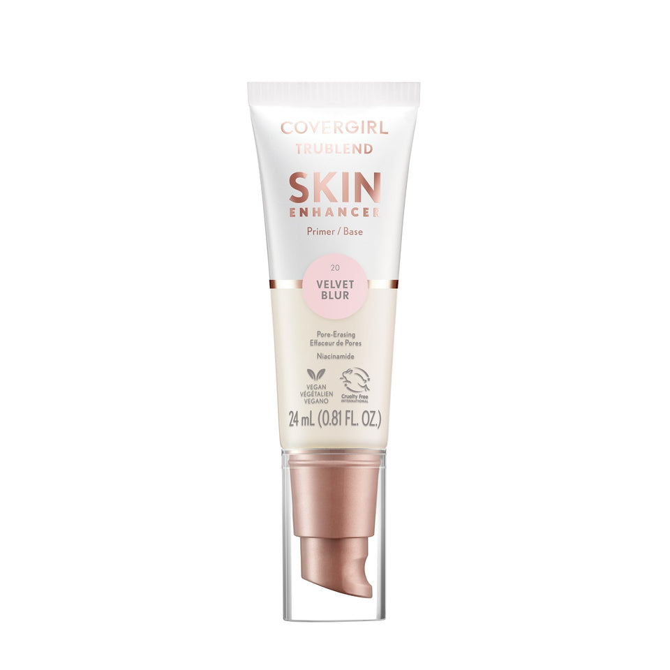 COVERGIRL front tube showing Velvet Blur primer and product benefit
