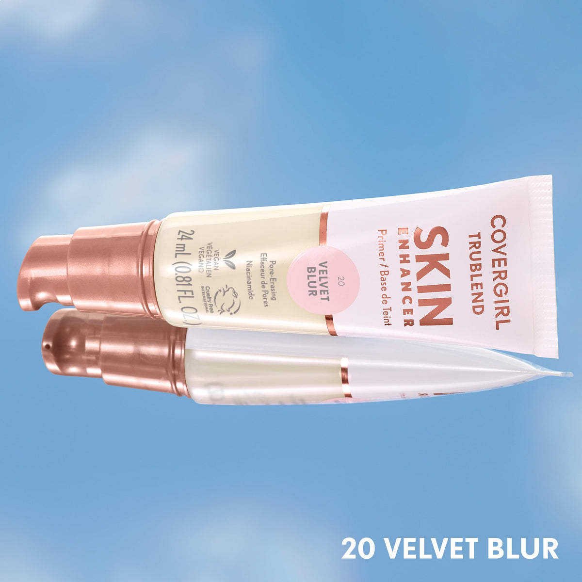 COVERGIRL ingredients flatlay highlighting clean formula and skin-friendly benefit