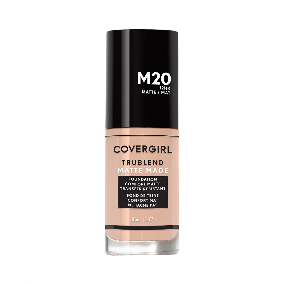 COVERGIRL bottle front view showing Warm Beige shade and label benefit