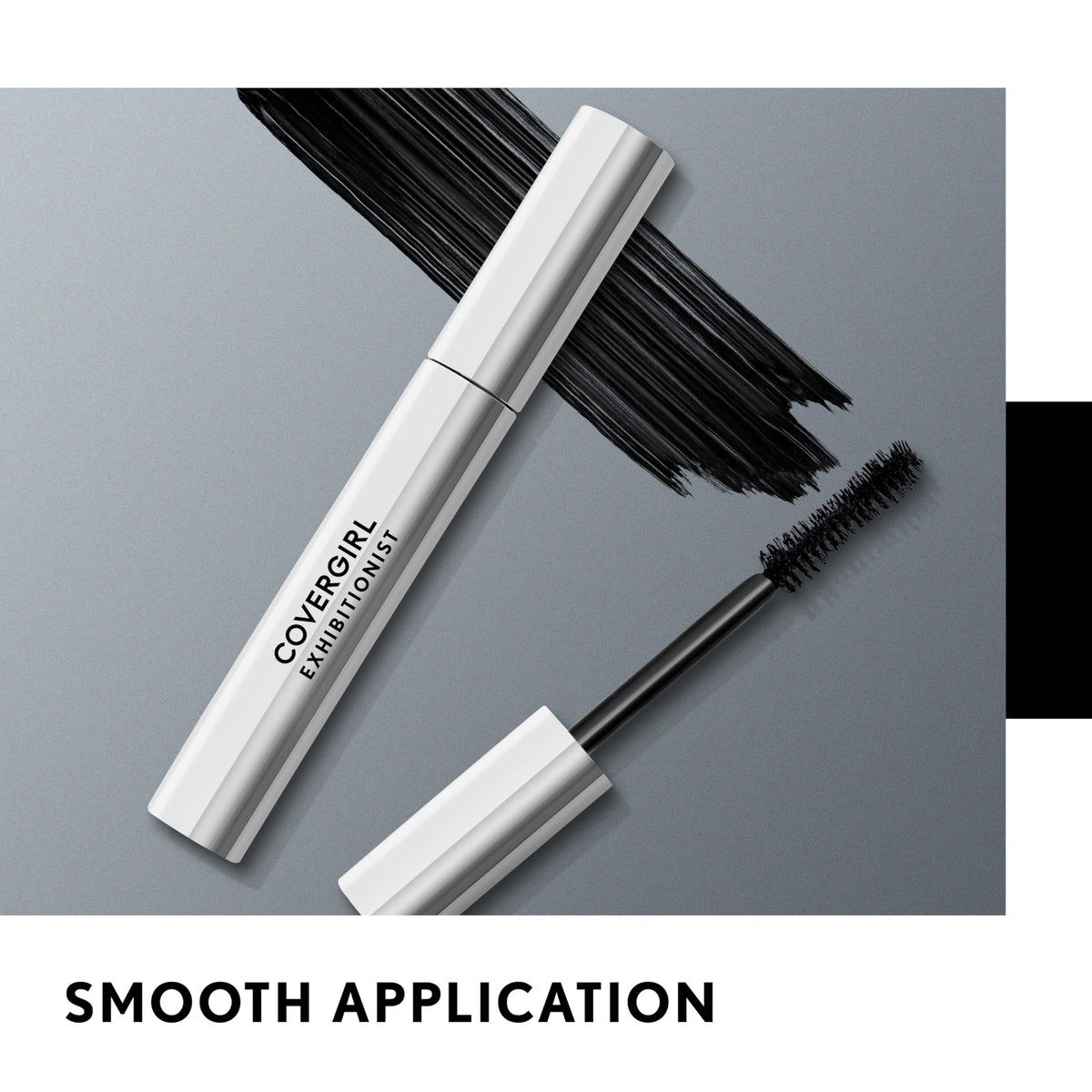 COVERGIRL product with water droplets showing waterproof hold and smudge resistance