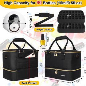Covkev carry handles and shoulder strap show comfortable portable transport