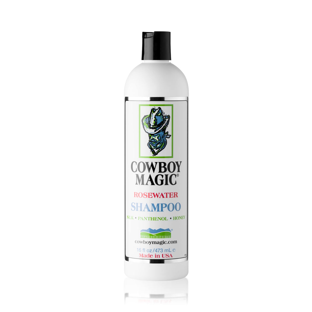 Cowboy Magic shampoo pouring to show texture and easy lather benefits