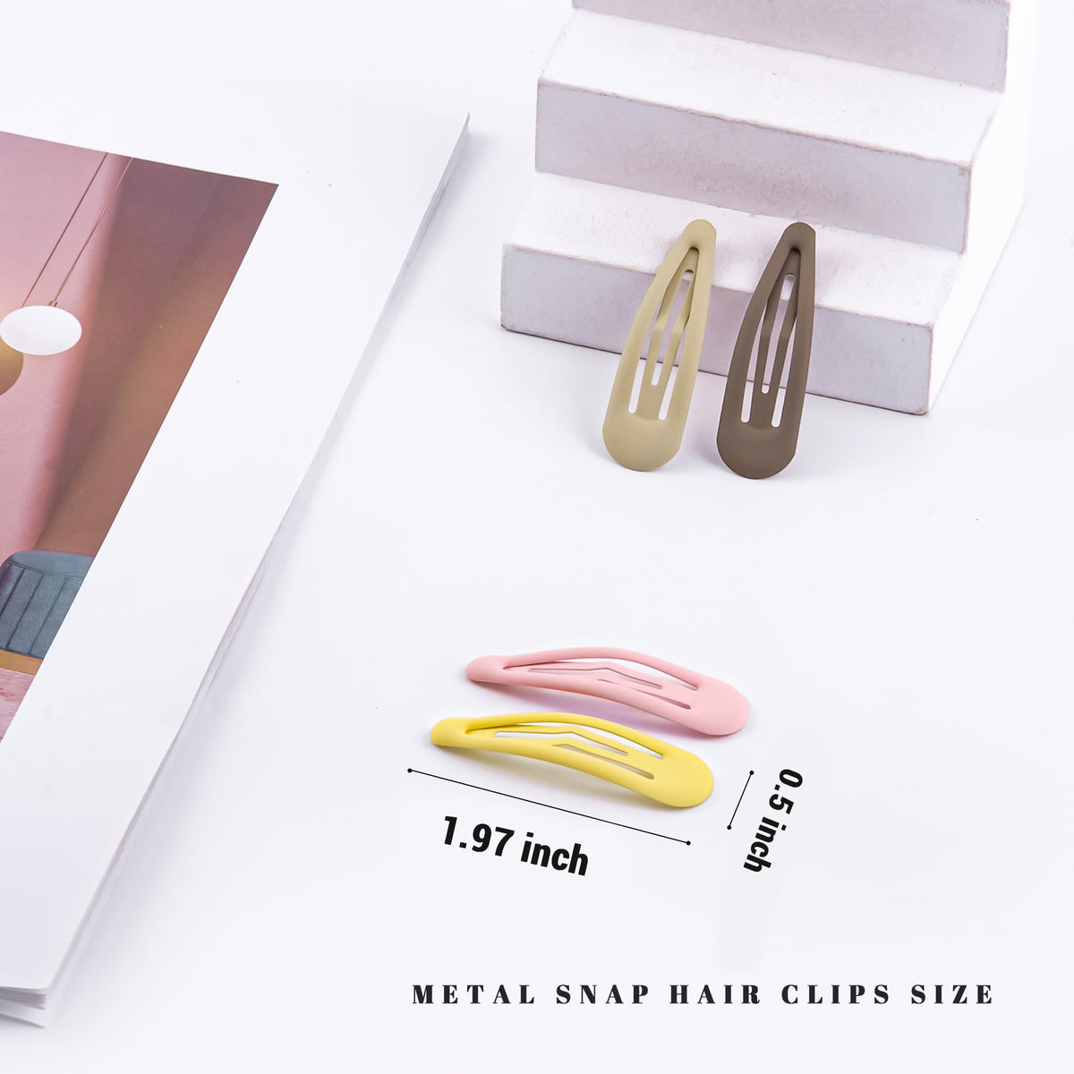 Cptots close-up of snap mechanism, secure no-slip hold for fine hair