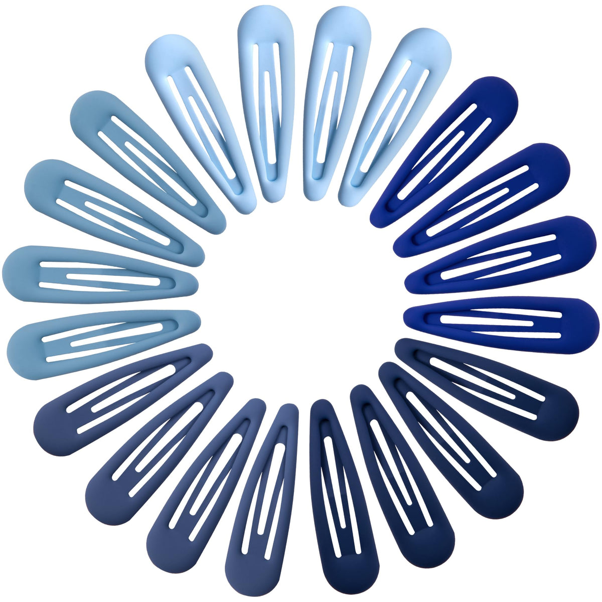 Cptots front packaging showing 20 matte blue and mixed clips for easy selection