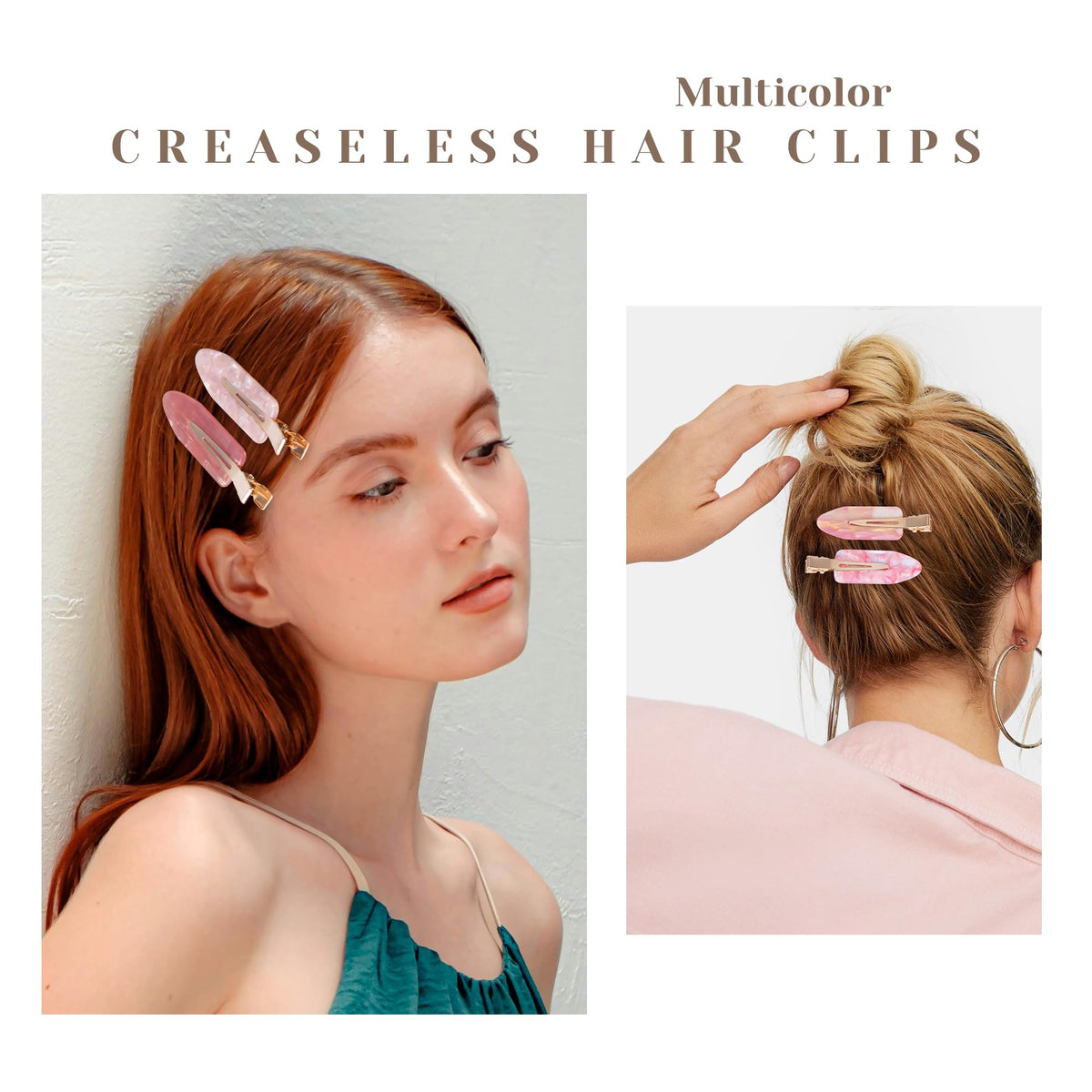 Cptots holding fine straight hair gently with crease-free finish