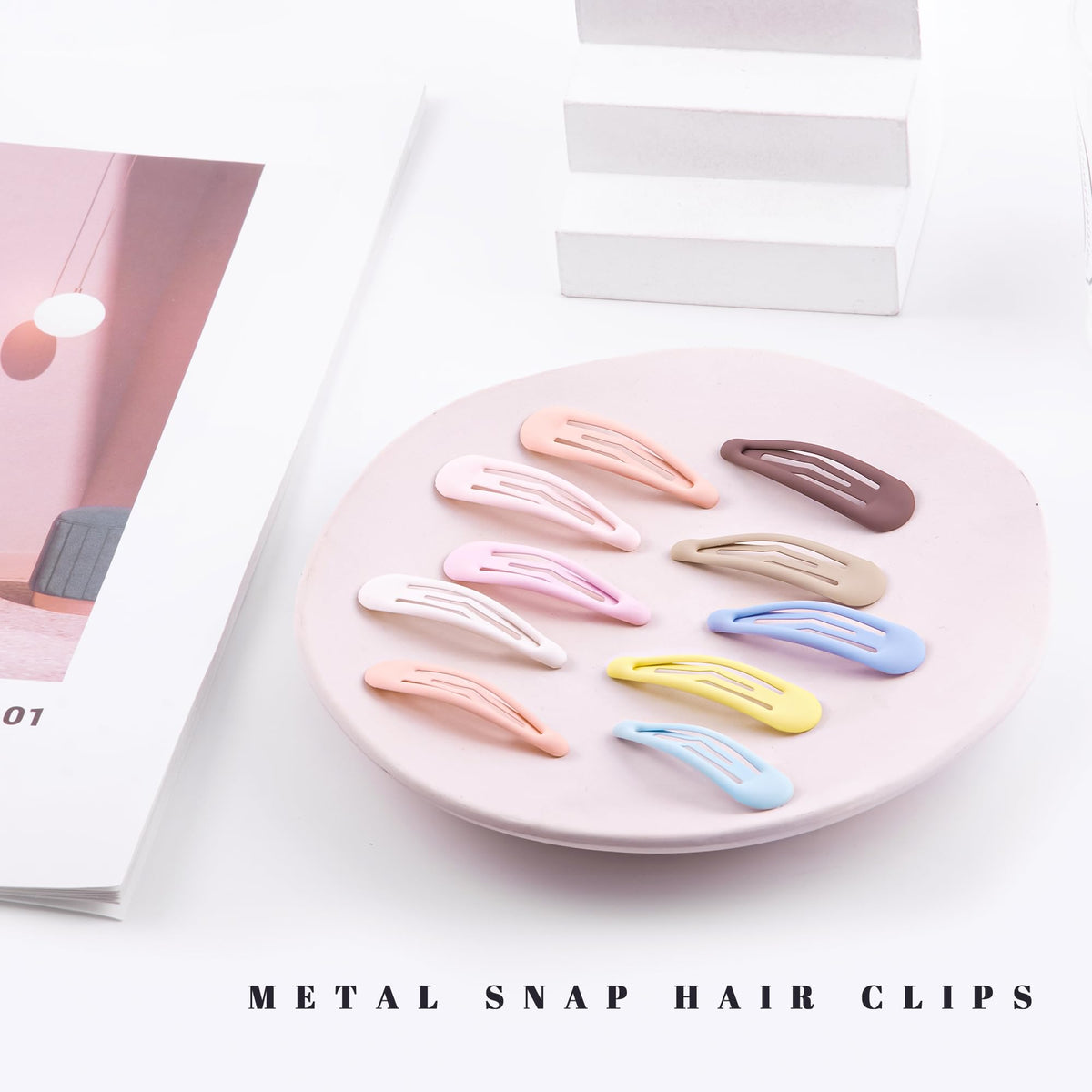Cptots metal clip texture and matte finish, gentle on hair and discreet