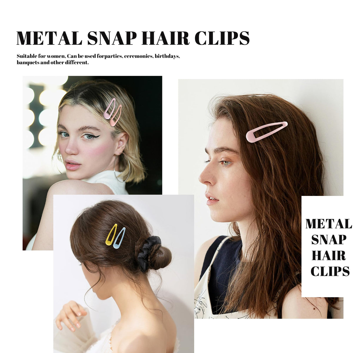 Cptots two clips paired by color, quick matching for outfits