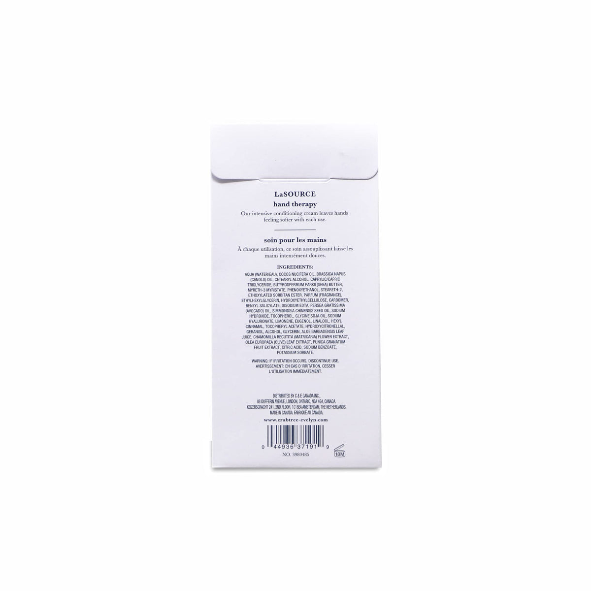 Crabtree & Evelyn La Source texture close-up displaying creamy non-greasy finish for fast absorption