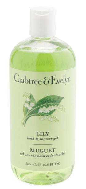 Crabtree & Evelyn front bottle showing lily label and 16.9 oz size for clear identification