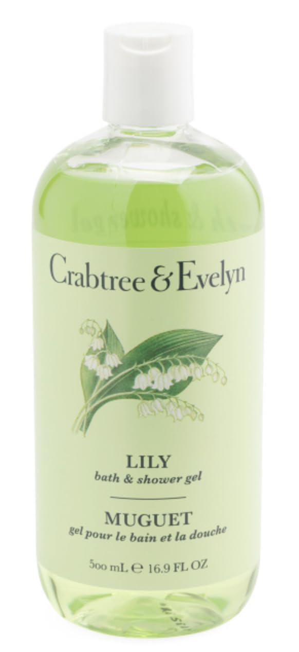 Crabtree & Evelyn front bottle showing lily label and 16.9 oz size for clear identification