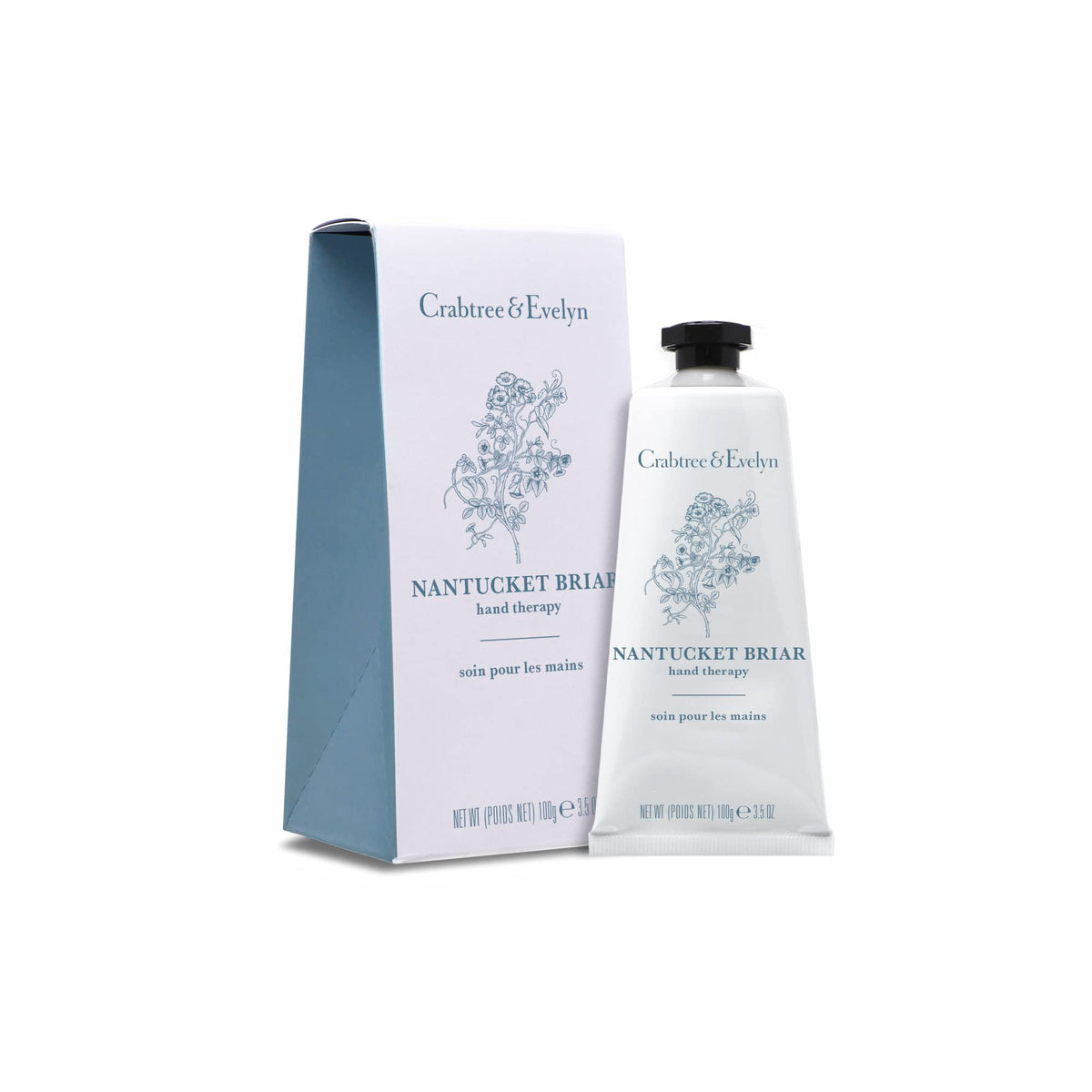 Crabtree & Evelyn front tube view showing packaging and scent branding benefit