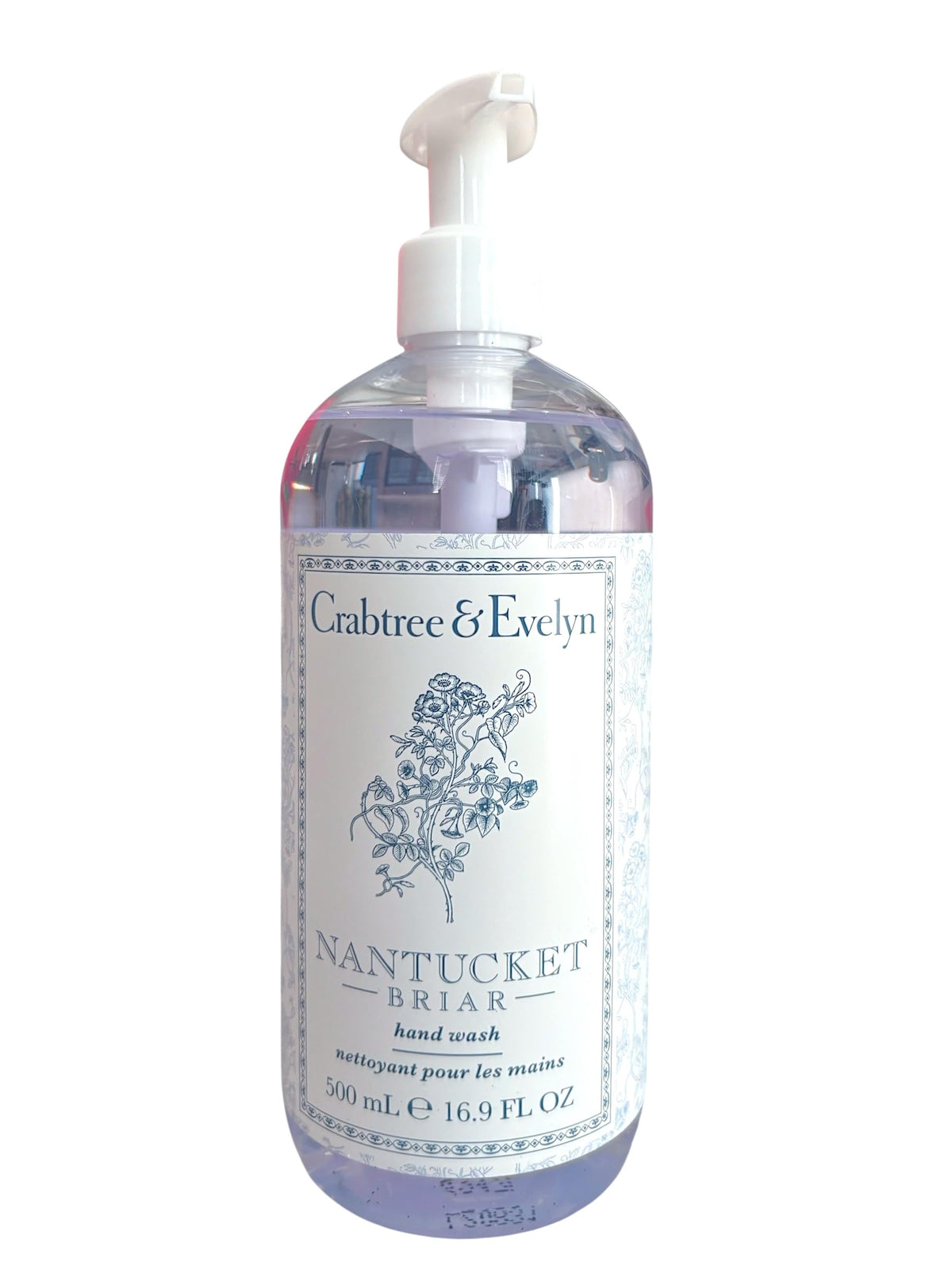 Crabtree & Evelyn gel lather texture on hand illustrating moisturizing cleanse without dryness