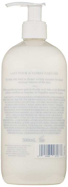Crabtree & Evelyn Nantucket Briar lotion texture on hand highlighting lightweight cream and fast-absorbing hydration benefit