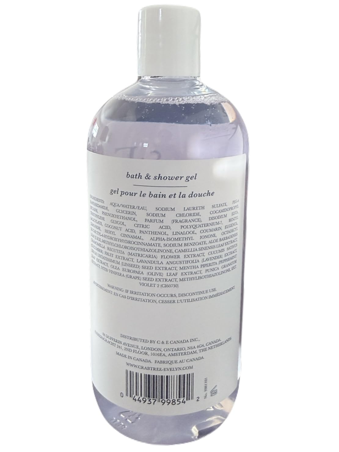 Crabtree & Evelyn in-shower scene demonstrating scent experience and gentle cleanse