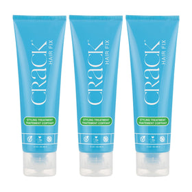 Crack front packaging showing three 3 oz tubs and clear product benefits
